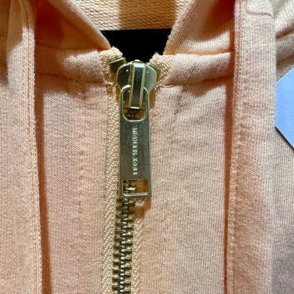 NWT MICHAEL KORS Peach Logo Hoodie Sweatshirt Women’s Size Medium - Picture 5 of 6